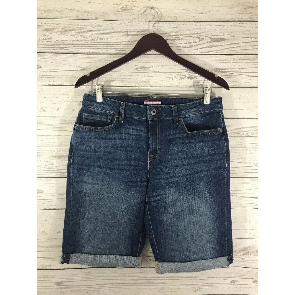 Tommy Hilfiger Blue Womens Size 6 Denim Cuffed